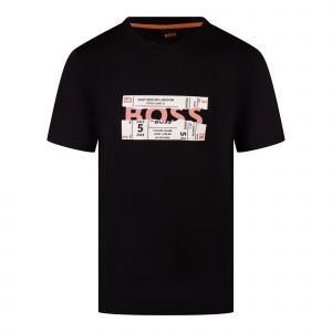 BOSS Orange T Shirt Mens Black Te_BossTicket S/s T Shirt