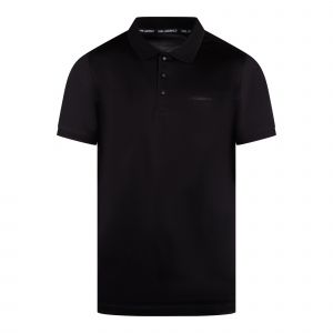 Karl Lagerfeld Polo Shirt Mens Black Small Chest Logo S/s Polo Shirt