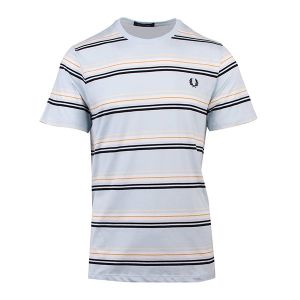 Fred Perry T Shirt Mens Light Ice Stripe S/s | Hurleys