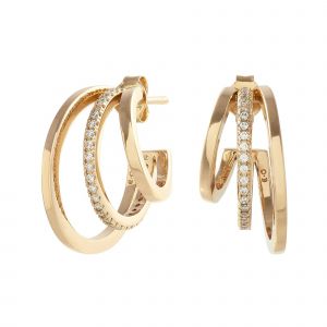 Olivia Burton Earrings Womens Gold Multi Loop Hoop Earrings