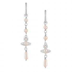 Vivienne Westwood Earrings Womens Platinum/Creamrose Pearl Emiliana Earrings
