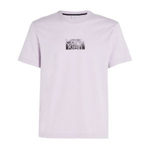 Calvin Klein T Shirt Mens Misty Lilac Cloud Logo S/s | Hurleys