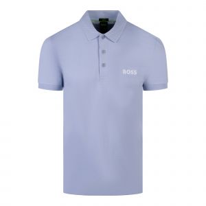BOSS Green Polo Shirt Mens Light Purple Paule Slim Fit S/s Polo