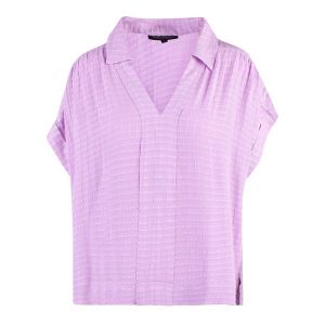 French Connection Blouse Womens Sheer Lilac Birch Seersucker | Hurleys