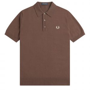 Fred Perry Polo Shirt Mens Carrington Brick Classic Knitted S/s Polo 