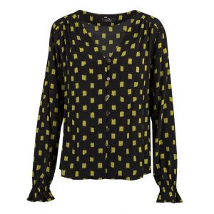 PS Paul Smith Blouse Womens Black Printed V Neck