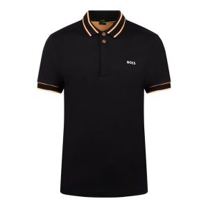 BOSS Polo Shirt Mens Black Paule 1 S/s | Hurleys