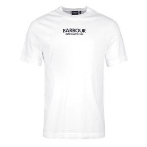 Barbour International T Shirt Mens White Formula S/s T Shirt 