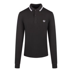 Fred Perry Polo Mens Night Green Twin Tipped L/s