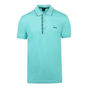 BOSS Polo Shirt Mens Green Paule 4 Slim S/s Polo | Hurleys