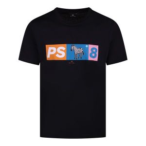 PS Paul Smith T Shirt Mens Very Dark Navy PS8 Zebra Reg. Fit S/s