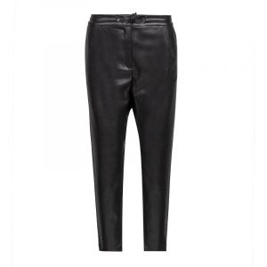Womens Black Hemias-1 Pleather Trousers