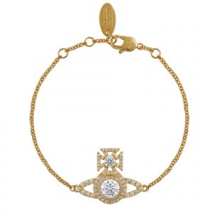 Vivienne Westwood Bracelet Womens Gold White CZ Norabelle Bracelet