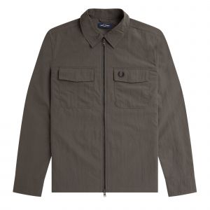 Fred Perry Overshirt Mens Field Green Overshirt