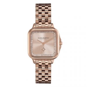 Olivia Burton Watch Womens Pale Rose Gold Grosvenor Bracelet Watch