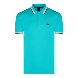 BOSS Green Mens Open Green Paddy Reg Fit S/s Polo