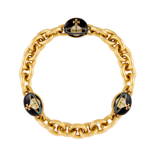 Vivienne Westwood Bracelet Womens Gold/Black/Multi Loelia Chain Bracelet