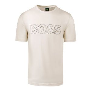 BOSS T-Shirt Mens Open White Tee 1 S/s | Hurleys