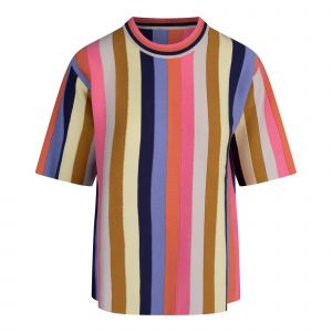 PS Paul Smith Top Womens Multi Colour Knitted Stripe Top 
