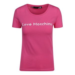 Love Moschino T Shirt Womens Fuschia Script Logo S/s | Hurleys