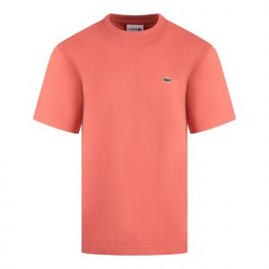 Lacoste T Shirt Mens Sierra Red Classic Fit Mid Weight S/s T Shirt