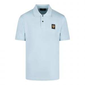Belstaff Polo Shirt Mens Skyline Blue Branded S/s Polo Shirt