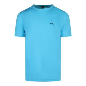 BOSS T Shirt Mens Blue Tee Curved S/s | Hurleys