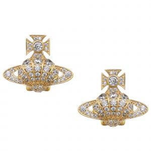 Vivienne Westwood Earrings Womens Gold/White CZ Natalina Earrings