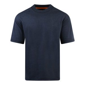 BOSS T Shirt Mens Dark Blue Teglitchstitch Oversized S/s T Shirt
