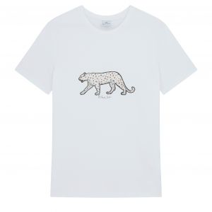 Womens White Cheetah S/s T Shirt