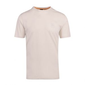 BOSS T Shirt Mens Open White Tales Relaxed Fit S/s