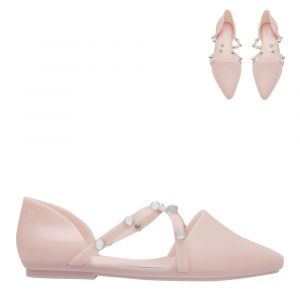Womens Pink Blush Pointy Stripe Shoes