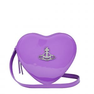 Vivienne Westwood Crossbody Bag Womens Purple Louise Patent Heart Crossbody