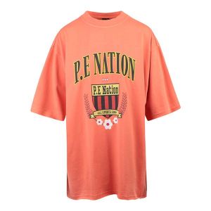 P.E Nation T Shirt Womens Flame Red Division One | Hurleys