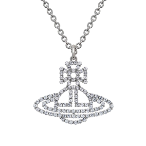 Vivienne Westwood Necklace Womens Platinum/Crystal Annalisa Pendant