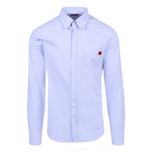 HUGO Shirt Mens Light/Pastel Blue Evito Slim Fit L/s