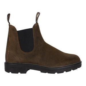 Blundstone Boots Mens Dark Olive Suede 1615 Chelsea Boots
