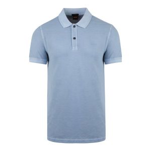 BOSS Polo Shirt Mens Light/Pastel Blue Prime S/s | Hurleys