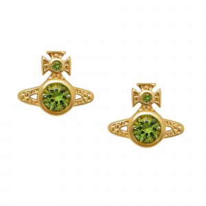 Vivienne Westwood Earrings Womens Gold/Green London Orb Earrings