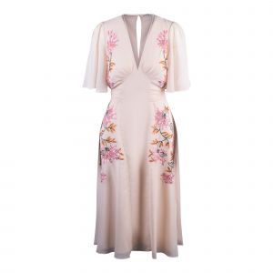 Hope & Ivy Dress Womens Light Pink The Lovisa Midi Dress