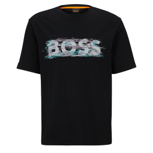 BOSS Orange T Shirt Mens Black  TeDigitalLogo S/s T Shirt