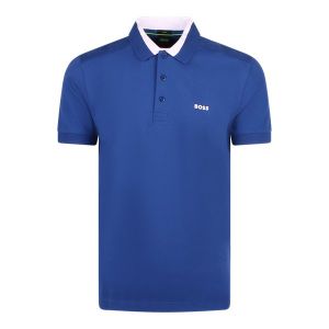 BOSS Polo Shirt Mens Bright Blue Paule Slim S/s | Hurleys