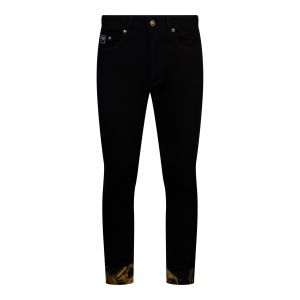 Versace Jeans Couture Jeans Mens Black Dundee Baroque Narrow Jeans 
