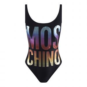 Moschino Swimsuit Womens Black Ombre Logo Swimsuit Moschino Swimsuit Womens Black Ombre Logo Swimsuit 